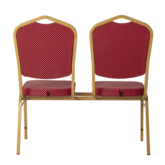 Секция стульев Хит, жаккард корона красная, каркас золото - фото 8