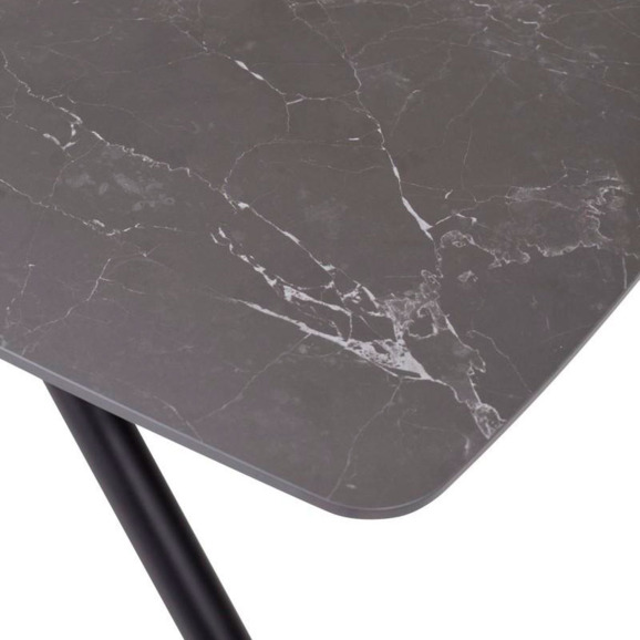 Стол RIVOLI 140 MATT BLACK MARBLE SOLID CERAMIC / BLACK - фото 8