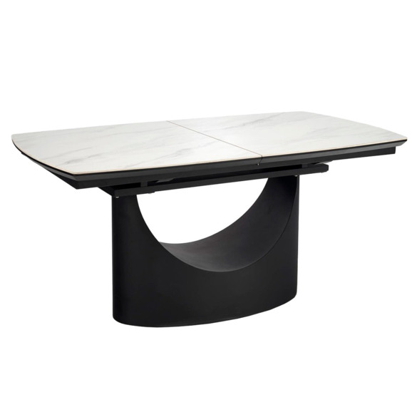 Стол раскладной Assured, белый мрамор, чёрный - фото 1