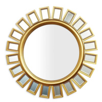 Настоящее фото товара Зеркало в круглой раме Эштон Gold, произведённого компанией ChiedoCover
