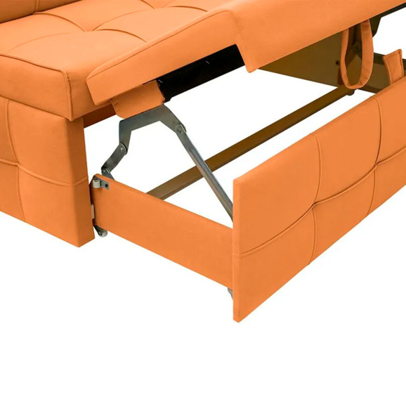 Угловой диван для кухни Атлант Плюс, оранжевый, правый - фото 6