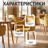 Фотография товара Стул Терра, велюр Монако 07, ножки металл бежевый от компании ChiedoCover.