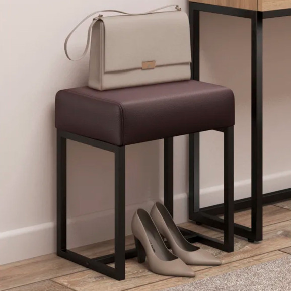 Пуф Номик, экокожа, коричневый Пуф Номик, экокожа, коричневый - фото 2