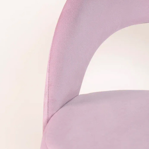 Стул Пиннате, барный, сиреневый, белый, велюр - фото 8