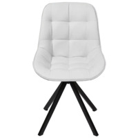 Фотография товара Стул Мускус, пирамида, кожа, белый, черный от компании ChiedoCover.