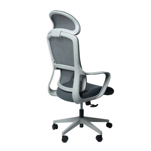 Офисное поворотное кресло Sparx frs-2 rust white, ткань / сетка, светло-серый - фото 6