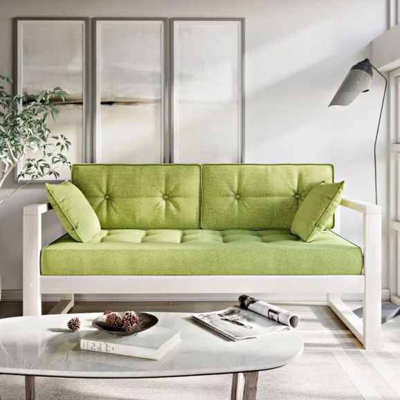 Диван Veene mini текстиль, беленый дуб green - фото 5