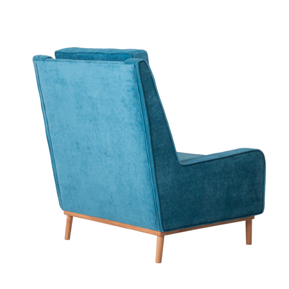Кресло Норд, микровельвет Velvet lux 85, ножки бук под лак - фото 4