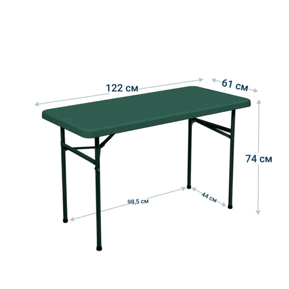 Стол складной Виктория 120 зеленый Стол складной Виктория 120 зеленый - фото 2