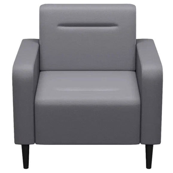 Кресло Папилла, экокожа, серый Кресло Папилла, экокожа, серый - фото 2