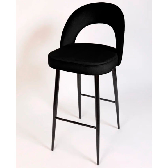 Стул Пиннате, барный, черный, велюр - фото 3