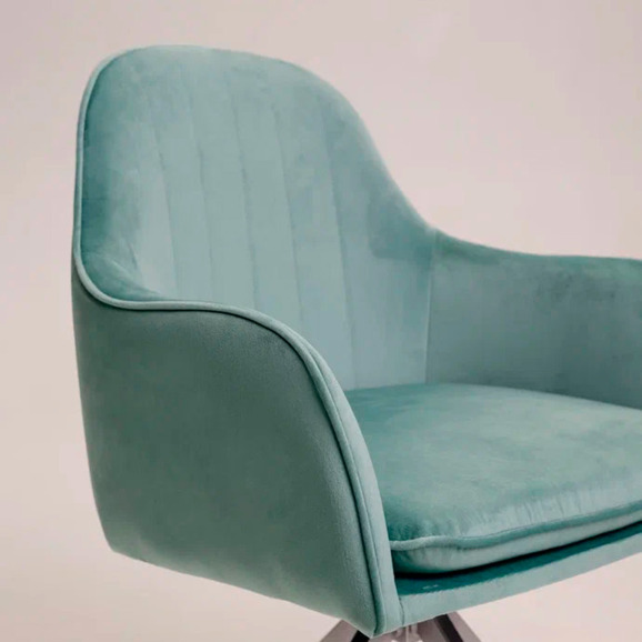 Кресло Сета, пирамида, мятный, серебро - фото 9