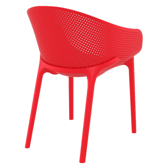 Кресло пластиковое Sky, красный - фото 4