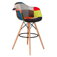 Настоящее фото товара Кресло Eames DAW Барное Patchwork, произведённого компанией ChiedoCover