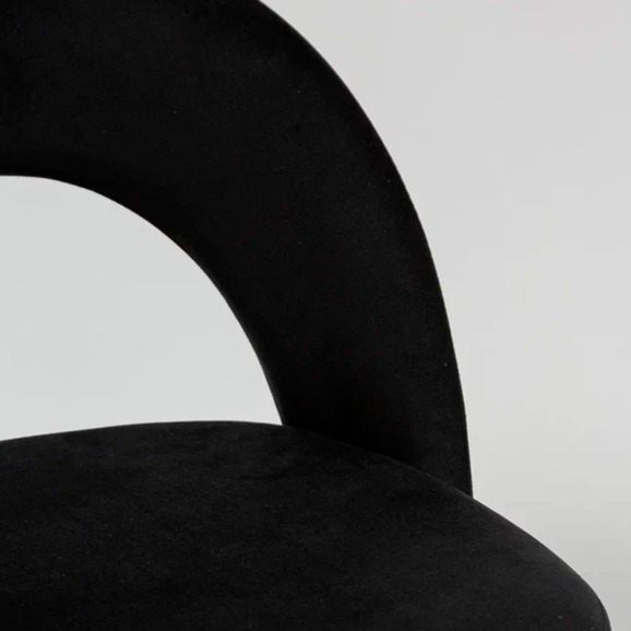 Стул Пиннате, пирамида, черный, золотой, велюр - фото 6