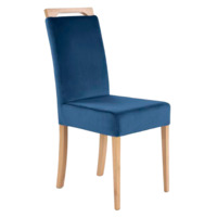 Настоящее фото товара Стул кухонный Ether, синий, дуб медовый, произведённого компанией ChiedoCover