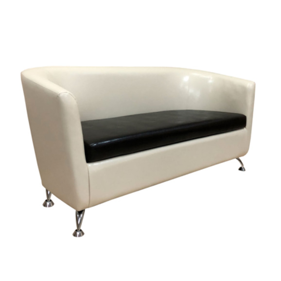 Диван Вейв двухместный, кремовый-шоколадный - фото 3