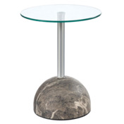 Фотография товара Стол журнальный Verse, прозрачный, серый мрамор от компании ChiedoCover.