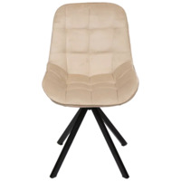 Фотография товара Стул Мускус, пирамида, велюр, бежевый, черный от компании ChiedoCover.