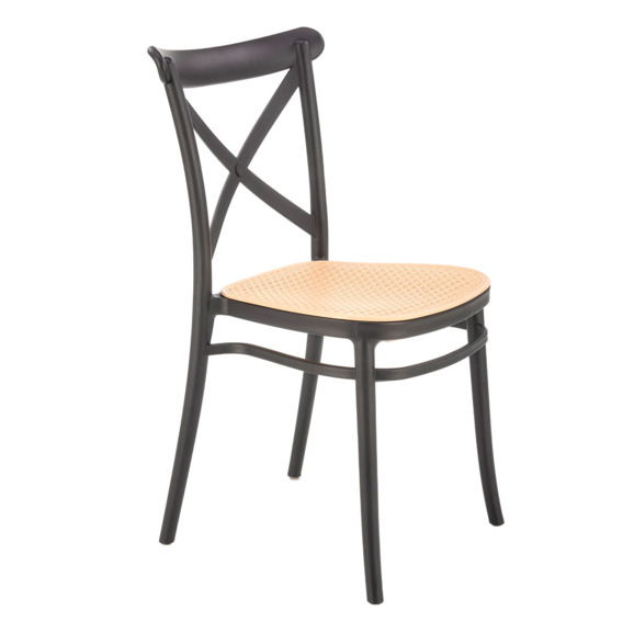 Стул Curve, чёрный, коричневый - фото 1