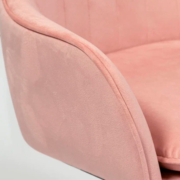 Кресло Сета, пятилучие, розовый, черный, велюр - фото 7