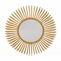 Настоящее фото товара Зеркало-солнце Бланш, золото, произведённого компанией ChiedoCover