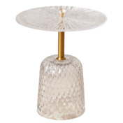 Фотография товара Стол журнальный 0835DT, прозрачный, золото от компании ChiedoCover.