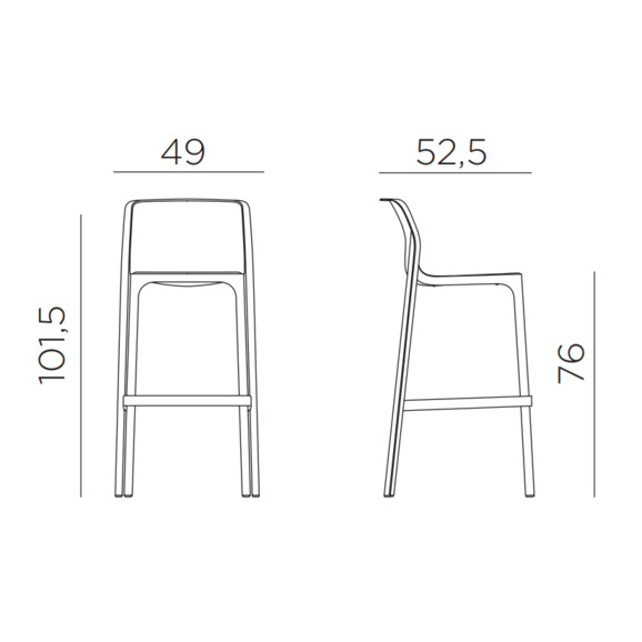 Стул пластиковый барный Net Stool, коралловый - фото 2