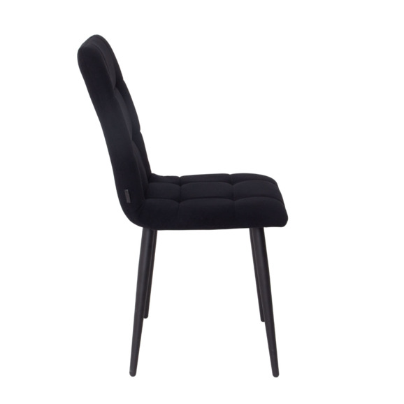 Стул Olys, велюр Connect 99, ножки металл 32*18 Ral 9005 муар, вышивка на спинке - фото 8