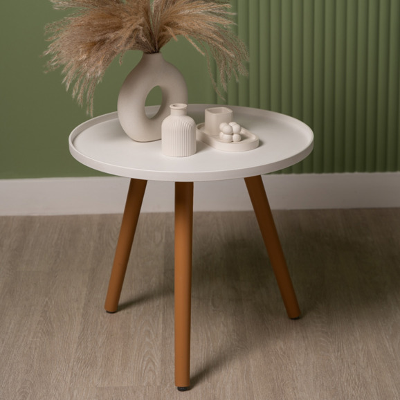 Стол журнальный Alvi, белый, бежевый - фото 4