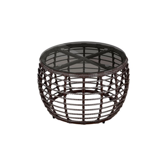 Стол Луро Д630, шоколад металлик, ротанг - фото 1