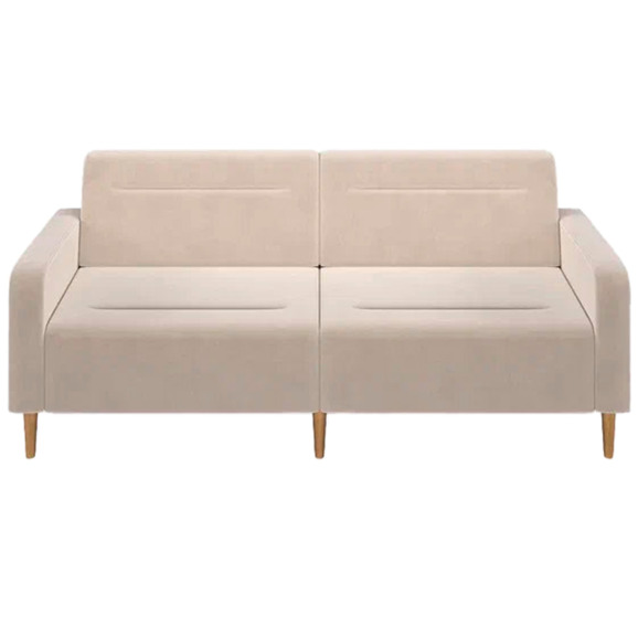 Диван Папилла, велюр, 202 см, бежевый - фото 2