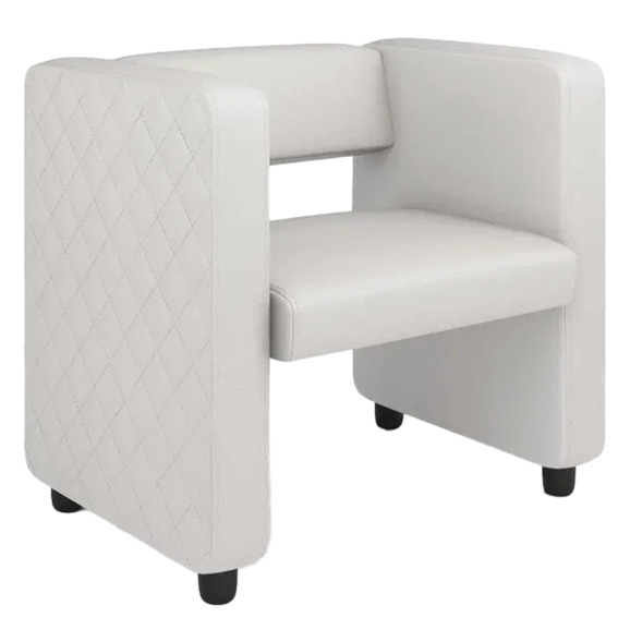 Кресло Тепал, экокожа, белый - фото 1