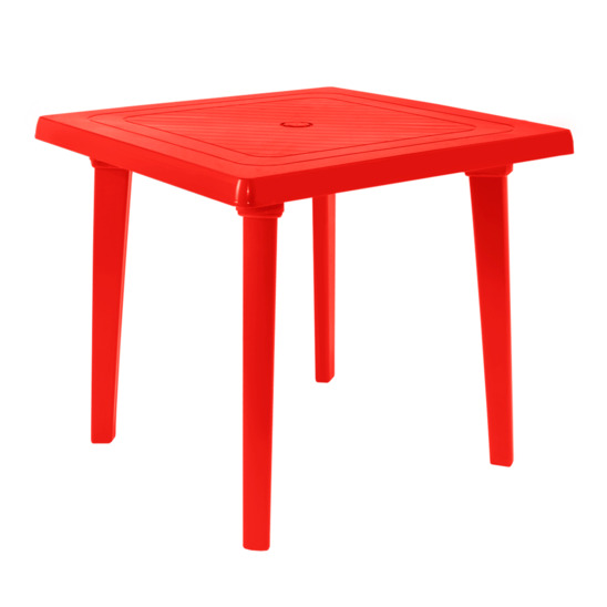 Стол пластиковый, красный - фото 1
