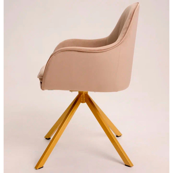 Кресло Сета, пирамида, бежевый, золотой - фото 4