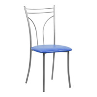Настоящее фото товара Стул Бистро, серебро / голубой для столовой, произведённого компанией ChiedoCover
