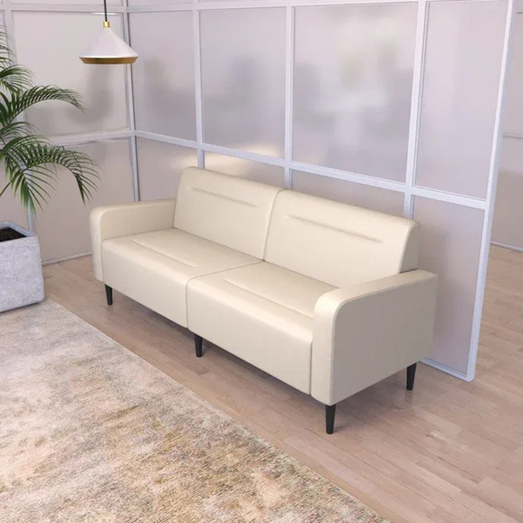 Диван Папилла, экокожа, 202 см, кремовый Диван Папилла, экокожа, 202 см, кремовый - фото 4