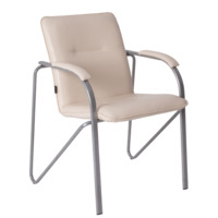 Фотография Стул Самба, кожзам Вега Капучино, каркас серебро, подлокотники мягкие от производителя ChiedoCover, картинка продукции, реальное фото товара Настоящее фото товара Стул Самба, кожзам Вега Капучино, каркас серебро, подлокотники мягкие, произведённого компанией ChiedoCover