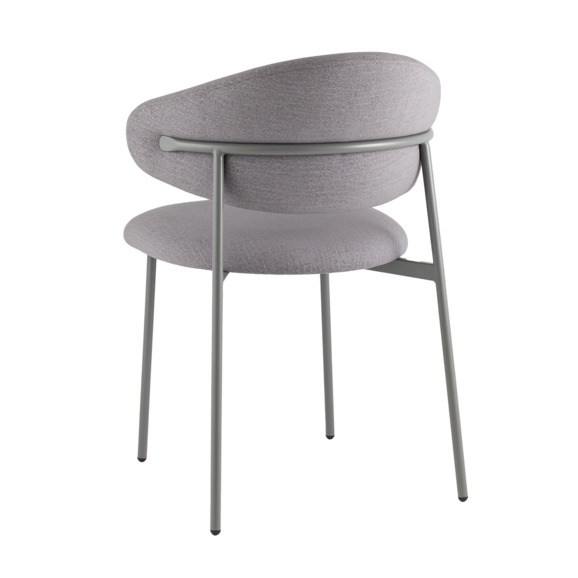 Стул Эван, велюр серый, каркас серый - фото 4