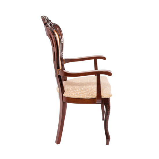 Кресло Bronte, вишня, с подлокотниками, патина - фото 3