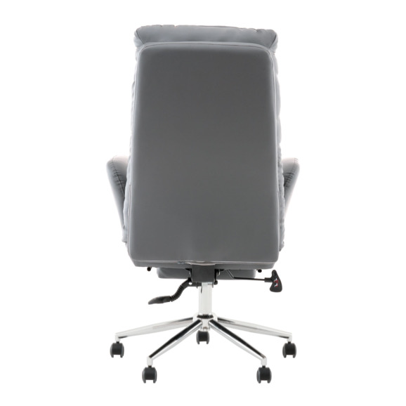 Кресло руководителя TopChairs Strict с оттоманкой, серый - фото 5