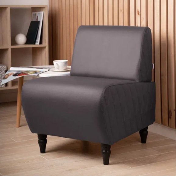 Кресло Лотик экокожа, коричневый - фото 5