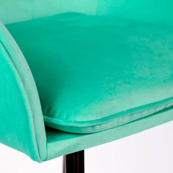 Кресло Сета, барные ножки, мятный, черный, велюр - фото 10