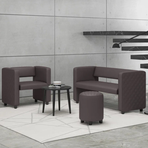 Диван Тепал, экокожа, коричневый - фото 7