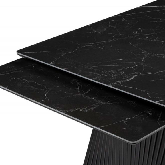 Керамический стол Вейв 140(200)х80 shakespeare black / черный - фото 6