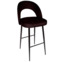Настоящее фото товара Стул Пиннате, барный, коричневый, черный, велюр, произведённого компанией ChiedoCover
