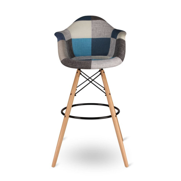  Кресло Eames DAW Барное Patchwork Blue - фото 2
