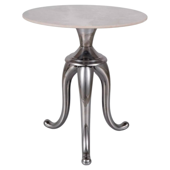 Стол журнальный Piano, белый, серебряный Стол журнальный Piano, белый, серебряный - фото 1