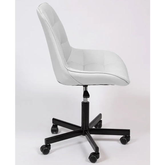 Стул Мускус, пятилучие, кожа, белый, черный - фото 3