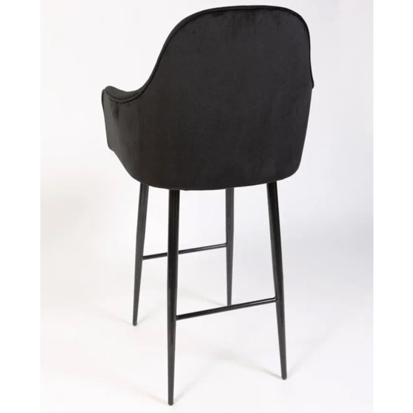 Кресло Сета, барные ножки, черный, велюр - фото 5